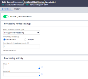 Queue processor rules in Pega - Configuration and its usage