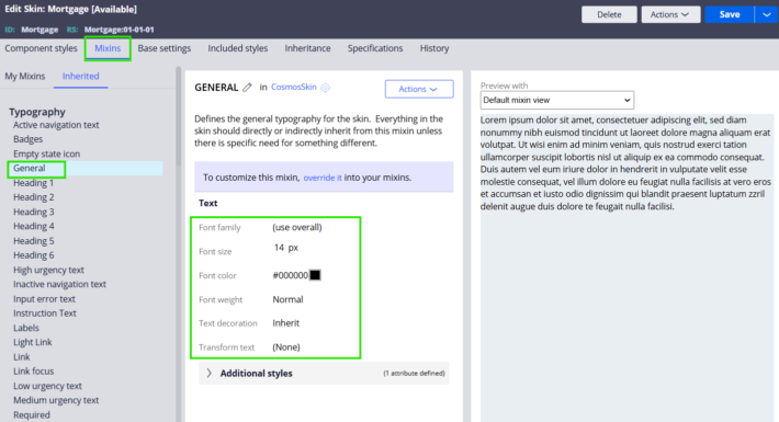 Pega Ui Examples UI Skin - Formats and Mixins in Pega - MyKnowTech